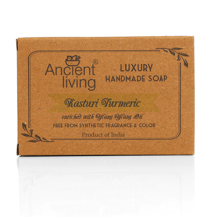 Ancient Living Kasturi Turmeric Handmade Soap with Organic Certified Ingredients | Chemical-Free
