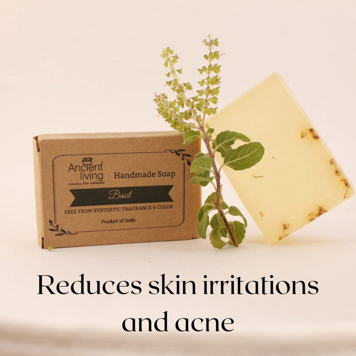 handmade soap made with basil