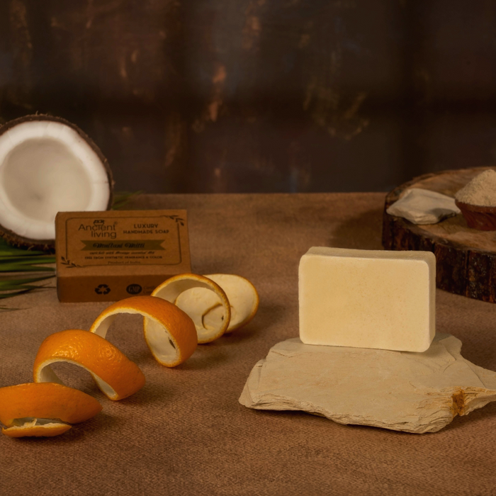 Ancient Living Multani Mitti Luxury Handmade Soap | with Organic Certified Ingredients  | Chemical-Free Soap for Tan Removal