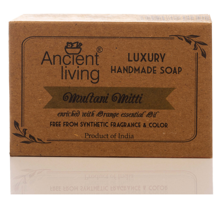 Ancient Living Multani Mitti Luxury Handmade Soap | with Organic Certified Ingredients  | Chemical-Free Soap for Tan Removal