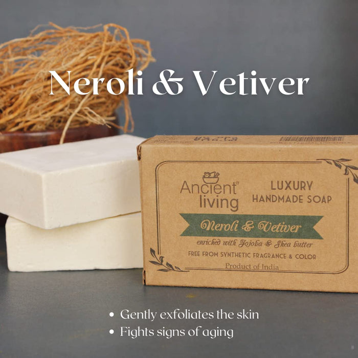 luxury handmade soap with neroli and vetiver