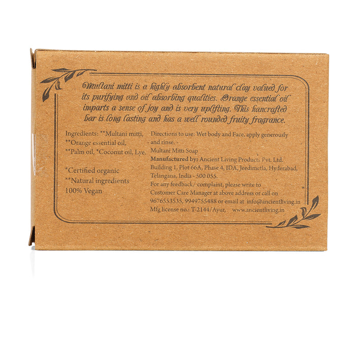 Ancient Living Multani Mitti Luxury Handmade Soap | with Organic Certified Ingredients  | Chemical-Free Soap for Tan Removal