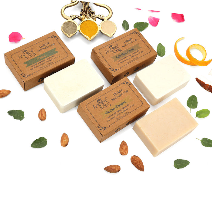 Ancient Living Daily Bath Needs Handmade Soap Combo (Set of 3) 100gm Each