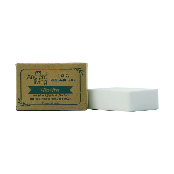 Ancient Living Tea tree Luxury Handmade Soap | with Organic Certified Ingredients | Natural Soap for Acne-Prone Skin | Ayurvedic Soap