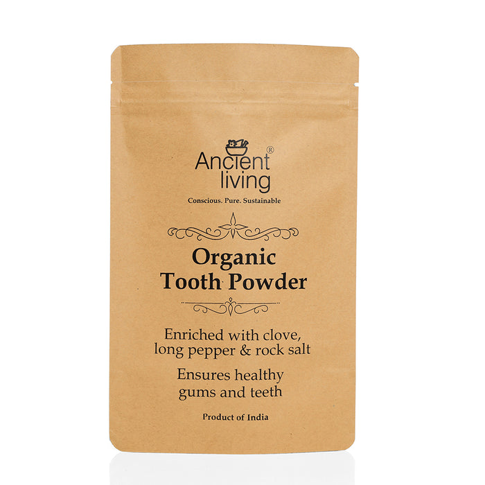 Ancient Living Organic Tooth Powder Pouch - 100 gm