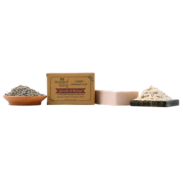 Ancient Living Lavender & Oatmeal Luxury Handmade Soap | with Organic Certified Ingredients | Chemical-Free Natural Soap