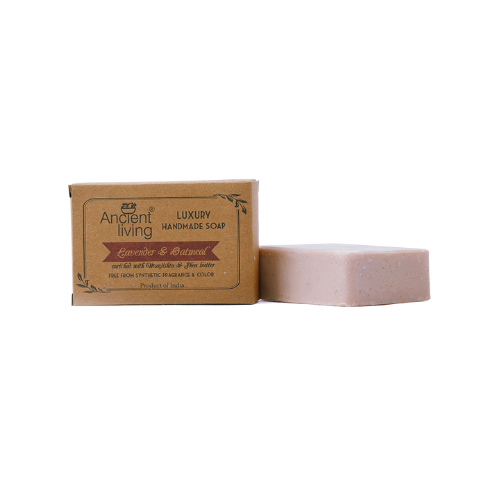 Ancient Living Lavender & Oatmeal Luxury Handmade Soap | with Organic Certified Ingredients | Chemical-Free Natural Soap