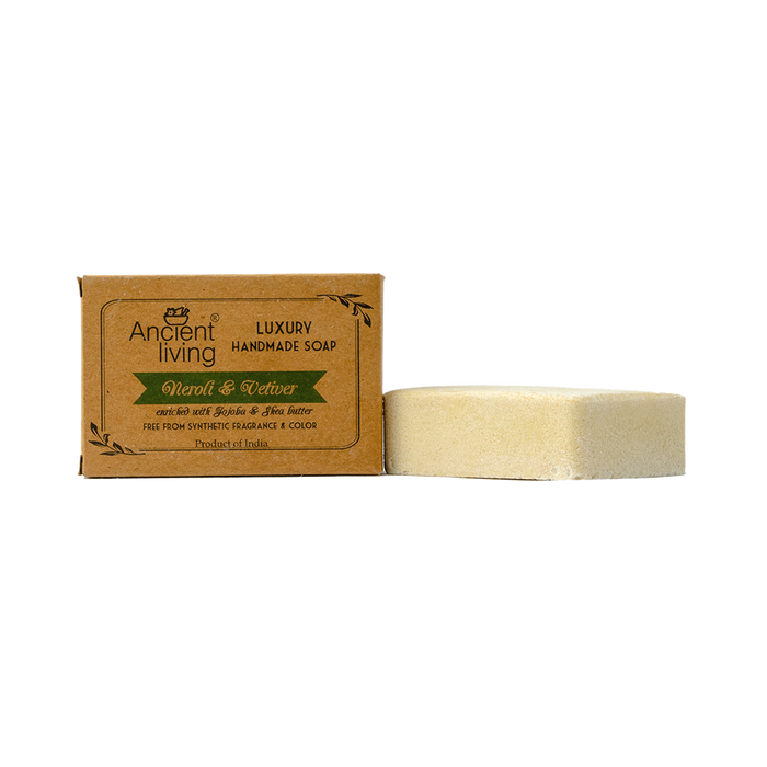 Ancient Living Neroli & Vetiver Luxury Handmade Soap | with Organic Certified Ingredients | Moisturizing Soap | Chemical-Free Natural Soap
