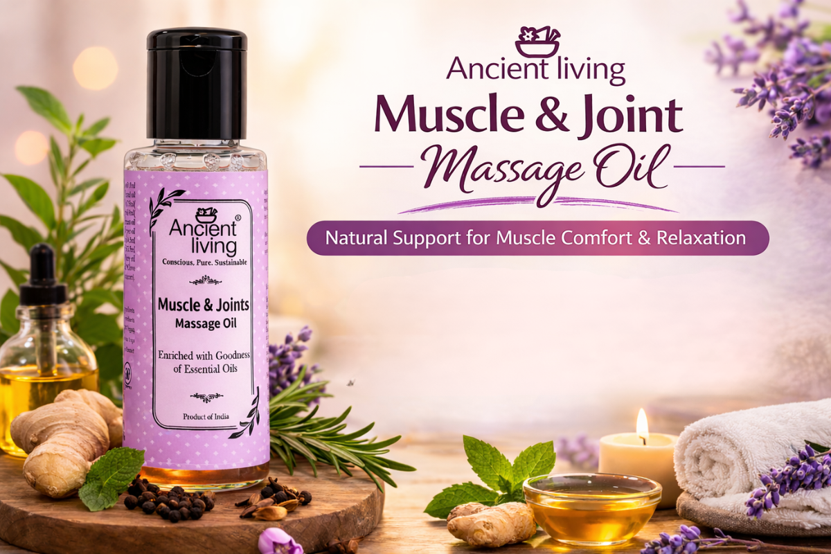 Ancient Living Muscle & Joint Massage Oil – Natural Support for Muscle Relaxation and Joint Comfort