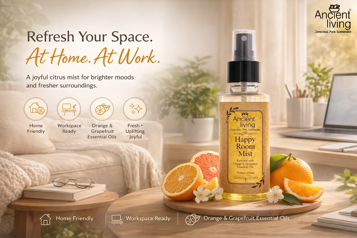 Happy Room Mist Spray – A Simple Way to Refresh Your Mood and Space By Ancient Living