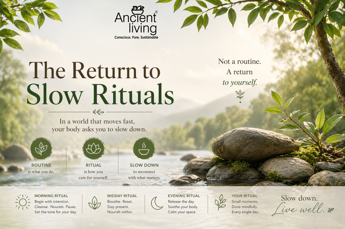 Slow Living & Self-Care Rituals | Ancient Living Ayurveda-Inspired Wellness