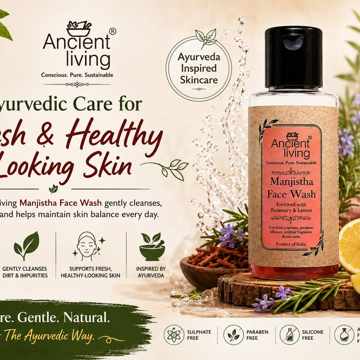 Ancient Living Manjistha Face Wash – Ayurvedic & Chemical Free Face Wash for Daily Skincare