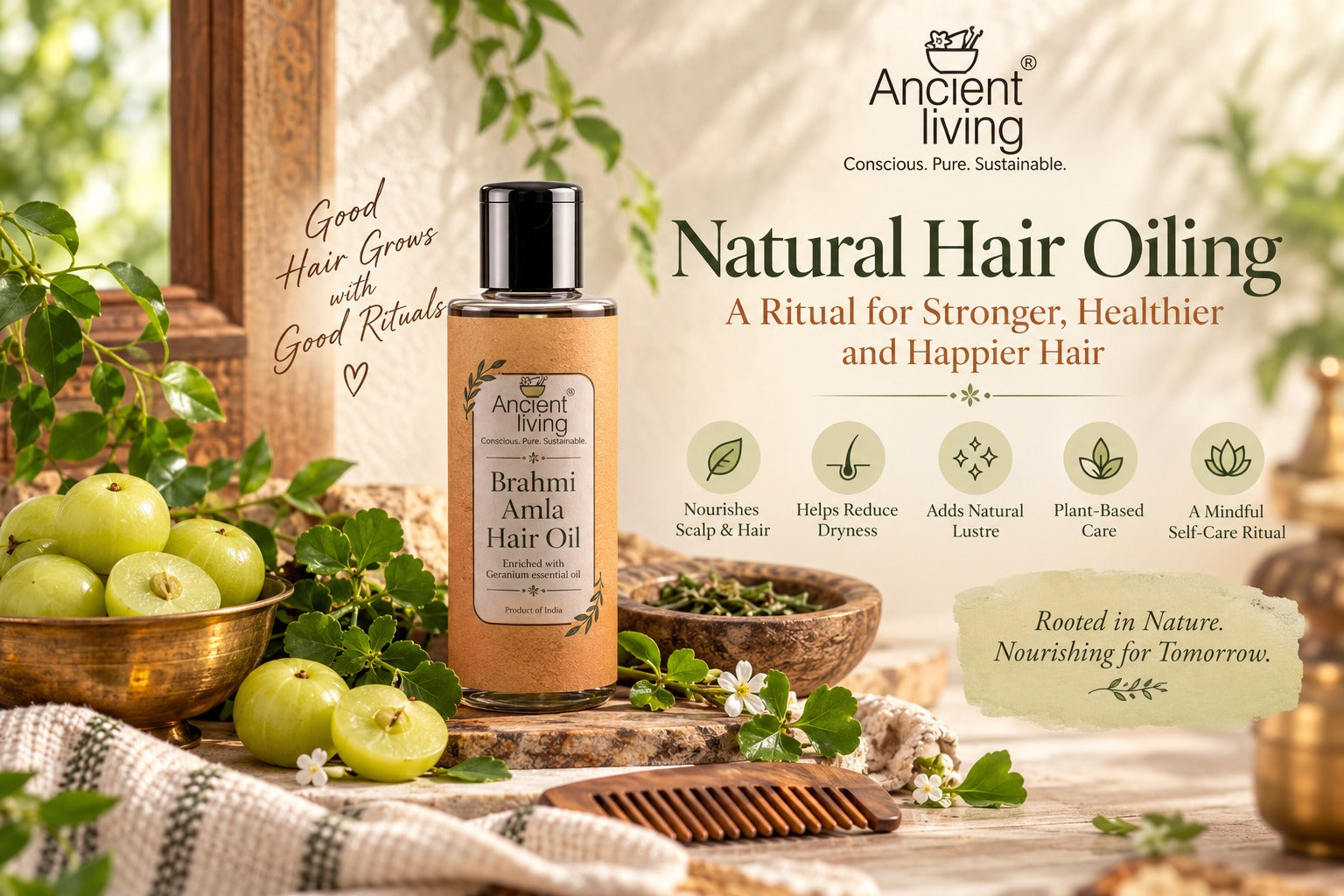 Why Choose Natural Hair Oil? The Ancient Living Brahmi Amla Hair Care Ritual