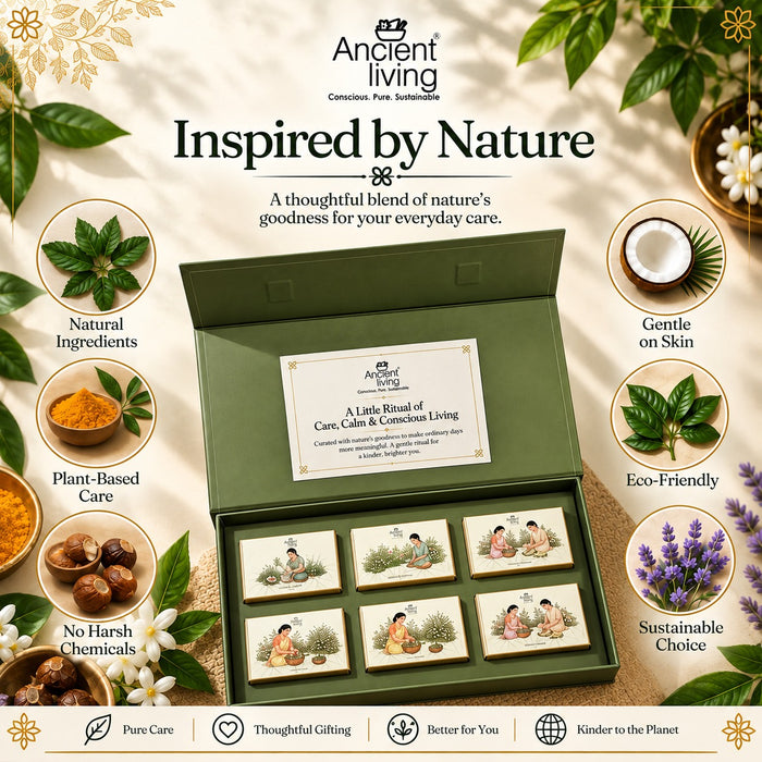 Ancient Living Natural Handmade Soap Gift Set, 6 Mini Soaps x 30 g