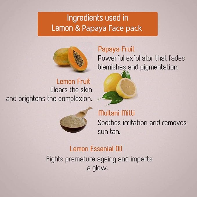 Ancient Living Lemon & Papaya Face Pack - 40 gm