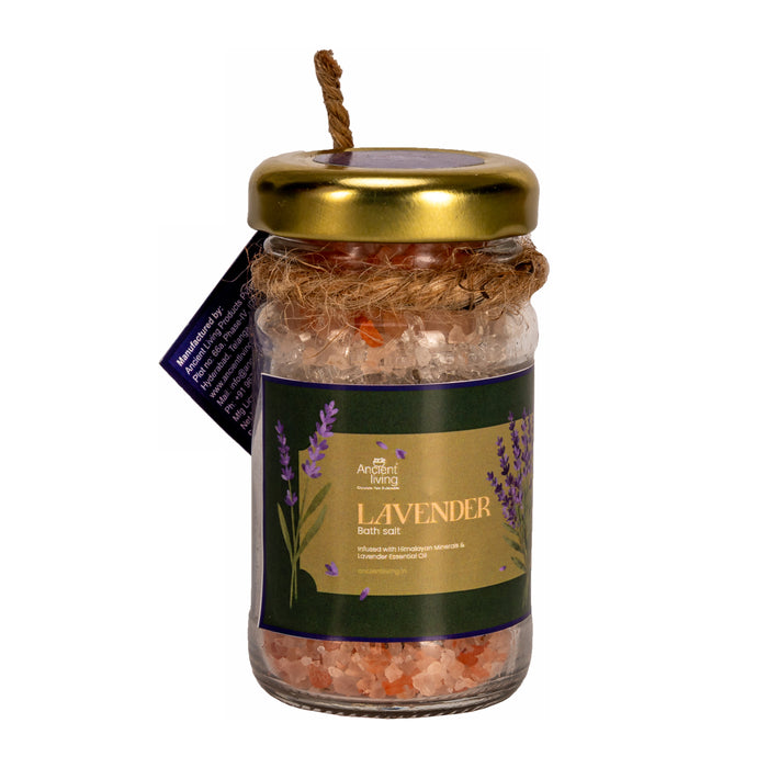 Ancient Living Lavender Bath Salt – Aromatic Mineral Soak for Relaxation & Skin Softening  set of 2-65gms
