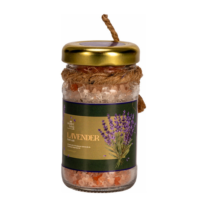 Ancient Living Lavender Bath Salt – Aromatic Mineral Soak for Relaxation & Skin Softening  set of 2-65gms