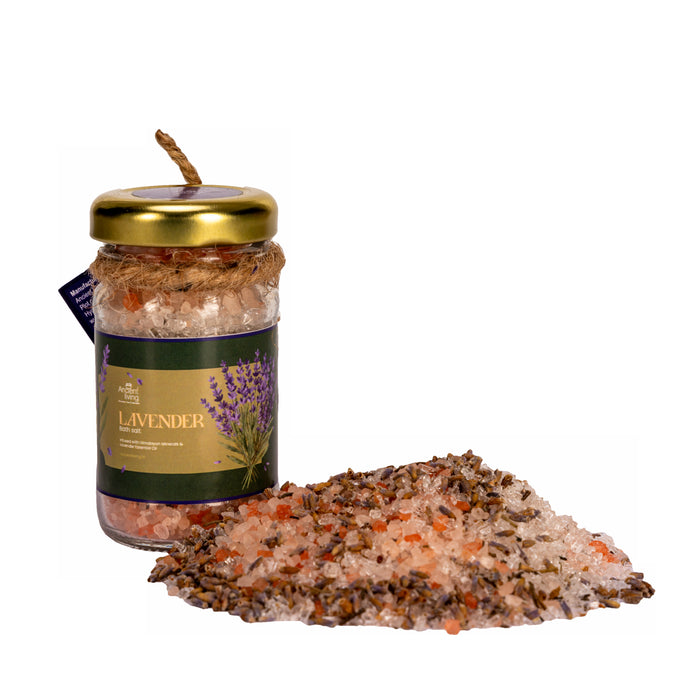 Ancient Living Lavender Bath Salt – Aromatic Mineral Soak for Relaxation & Skin Softening  set of 2-65gms