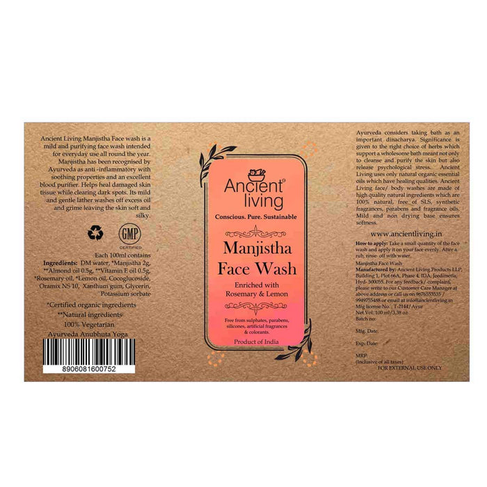  Ancient Living Manjistha Face Wash - 100 ml