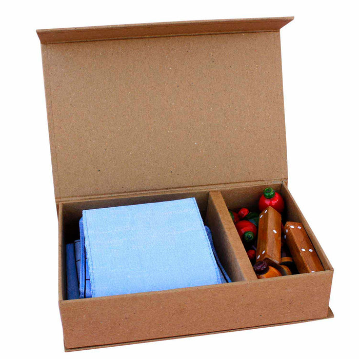 Ancient Living Pachisi Raw Silk With Crafted Paper Box with a Cheriyal Painted Board Game- 1 Pcs