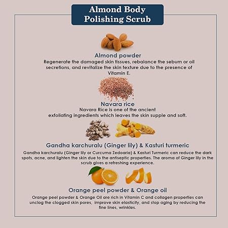 Almond Body Polishing Scrub Jar - 100 gm