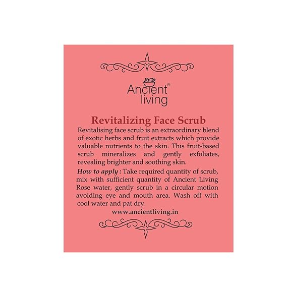 Ancient Living Organic Revitalizing Face Scrub - 20 gm