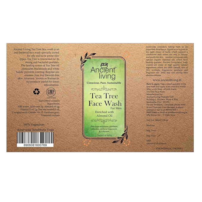 Ancient Living Tea tree Face Wash - 50 ml