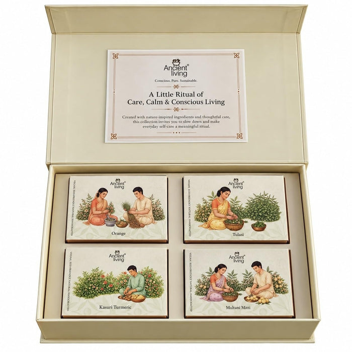 Ancient Living Natural Handmade Soap Gift Set for Bath | 4 × 100 g