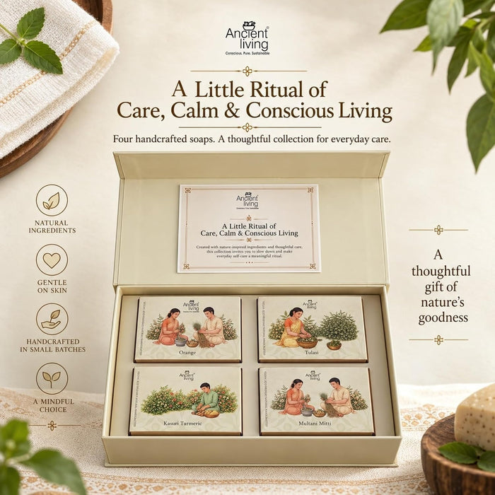 Ancient Living Natural Handmade Soap Gift Set for Bath | 4 × 100 g