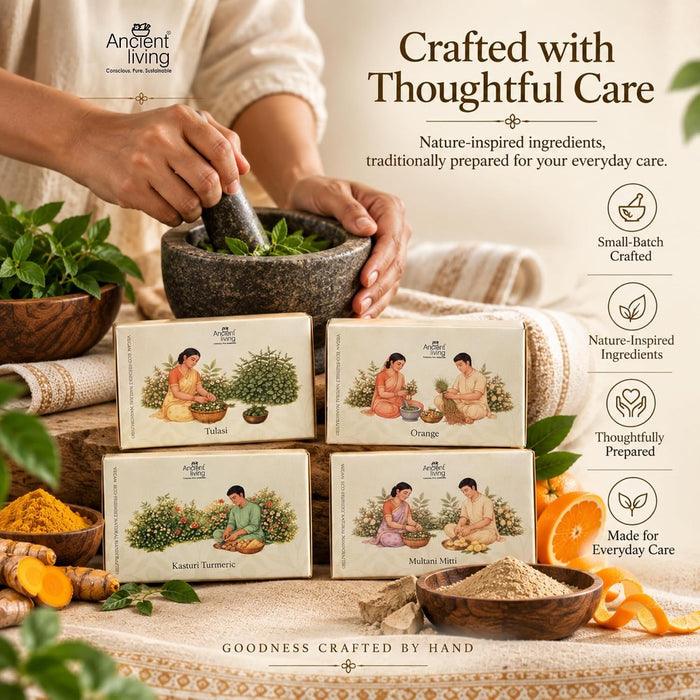 Ancient Living Natural Handmade Soap Gift Set for Bath | 4 × 100 g