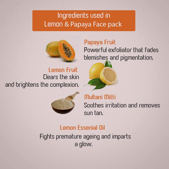 Ancient Living Organic  Lemon & Papaya Face Pack - 20 gm