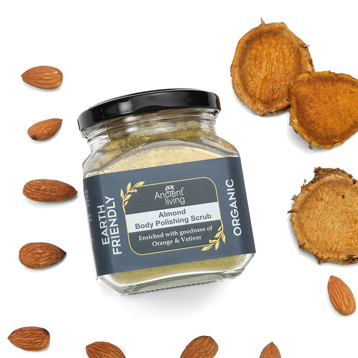 Almond Body Polishing Scrub Jar - 100 gm