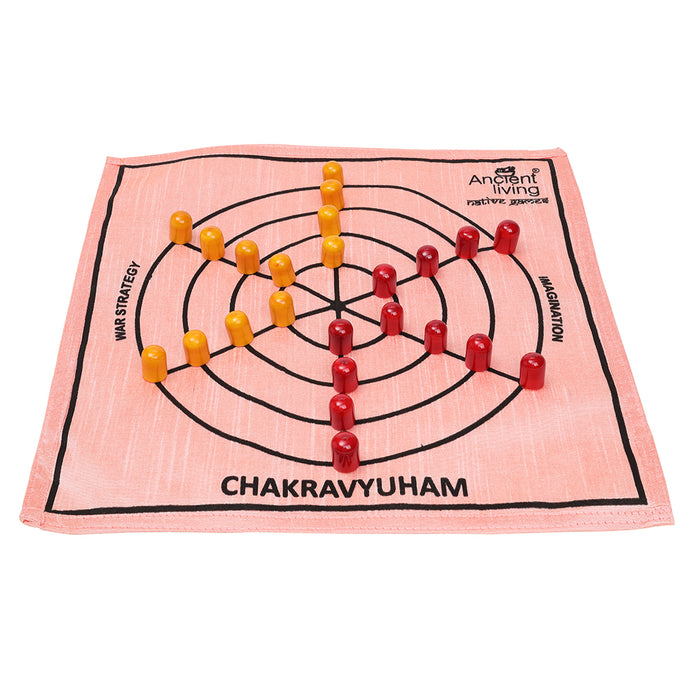 Ancient Living Chakravyuham Raw Silk Board Game - 1 Pcs