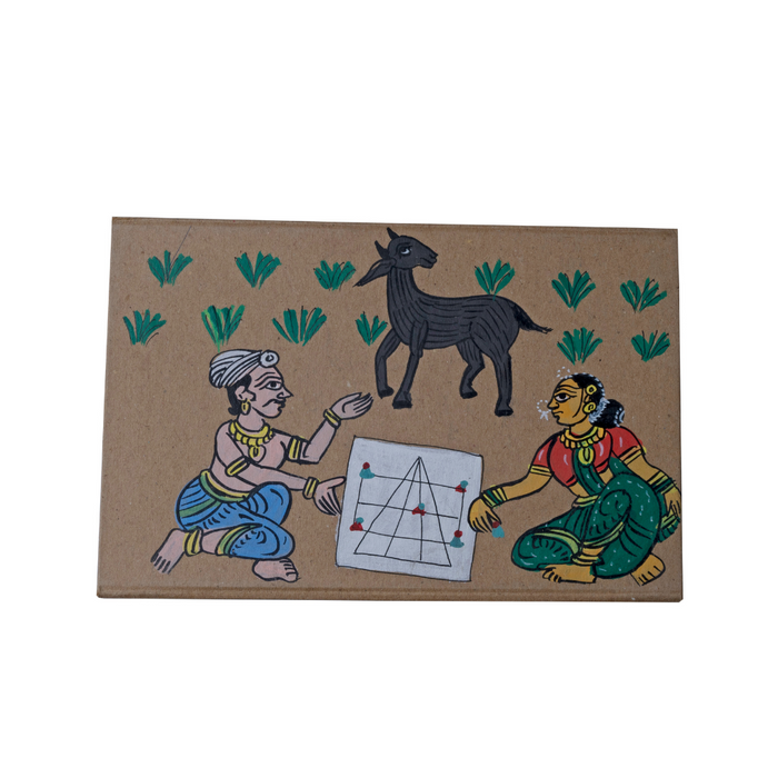 Ancient Living Puli Meka Game in Cheriyal Hand-painting
