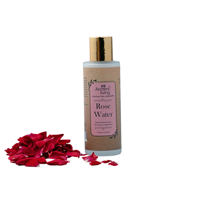 Ancient Living ROSE WATER - Glass Bottle - 100 ml