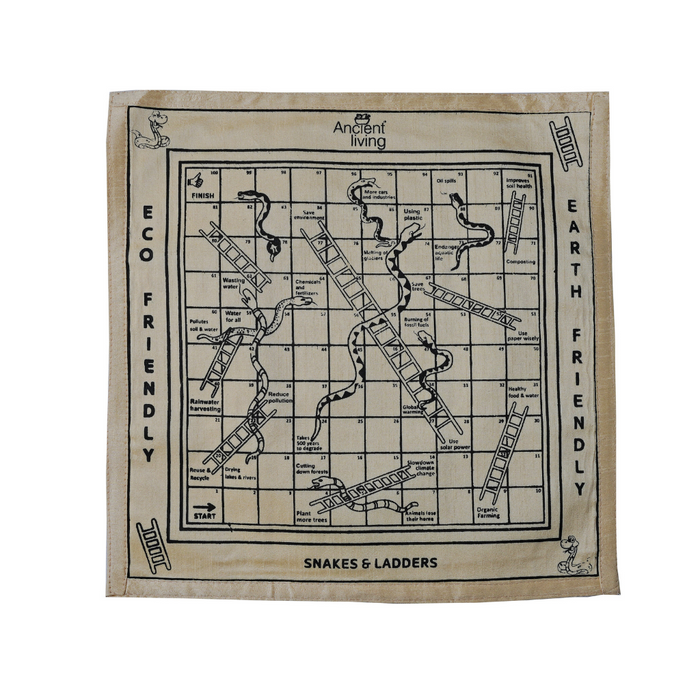 Ancient Living Snake And Ladders Game Cheriyal Print - 1 Pcs