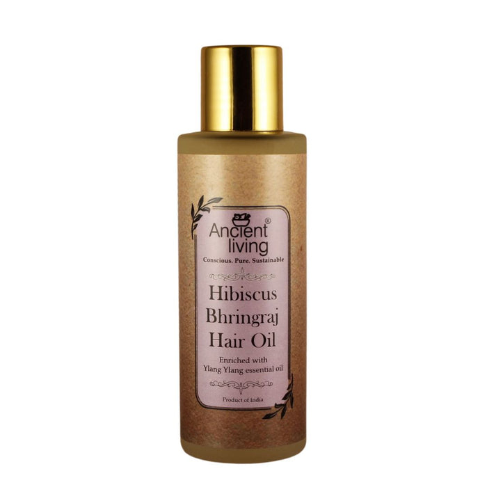 Ancient Living Hibiscus & Bhringraj Hair Oil - Glass Bottle - 100 ml
