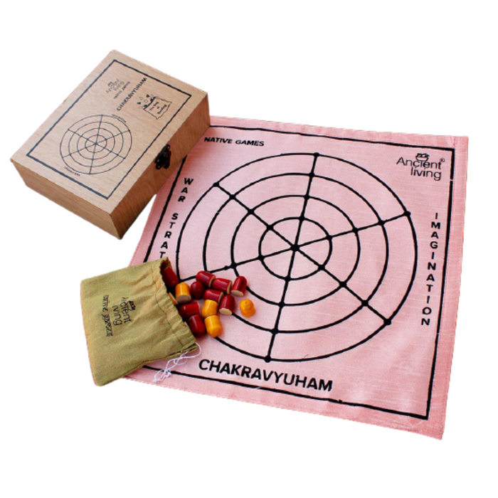Ancient Living Chakravyuham Raw Silk Board Game - 1 Pcs